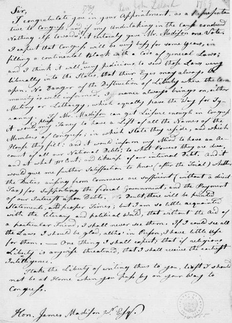 Photograph of a handwritten letter on aged paper, several paragraphs of brown ink script with a signature at the bottom