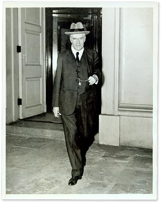 Black and white photograph of Justice Benjamin N. Cardozo in judicial robes, seated, looking toward the camera