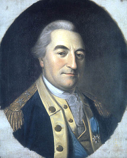 Painted portrait of Johann de Kalb, a middle-aged man in a military uniform