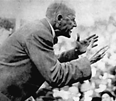 Eugene V. Debs speaking to a crowd outdoors in Canton, Ohio, in 1918